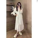 レディース ファッション おしゃれ 海外 海外風 夏 春 秋 上品 レディースファッション 昼間 シュー マン サイド ボタン ウエスト シャツ ドレス レディース 春夏 ファッション 休暇