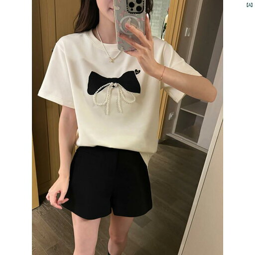 レディース レディース ファッション 海外 海外ファッション 綺麗 おしゃれ 61 南 仏 パール リボン 刺繍 半袖 Tシャツ 夏 快適 トップ レディース レディース ファッション 海外 海外ファッション 綺麗 おしゃれ 61 南 仏 パール リボン 刺繍 半袖 Tシャツ 夏 快適 トップ