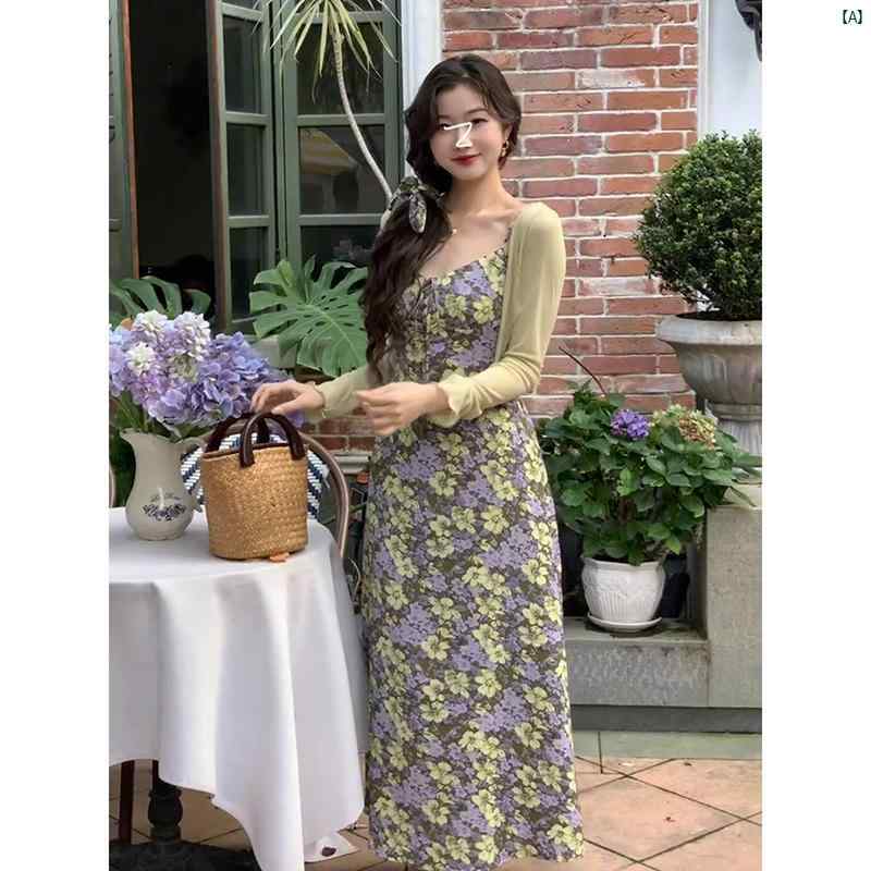 レディース レディース ファッション 海外 海外ファッション 綺麗 おしゃれ ニュー エデン ガール 優しい 花 サスペンダー ドレス カーディガン 春夏 スリム セットアップ可