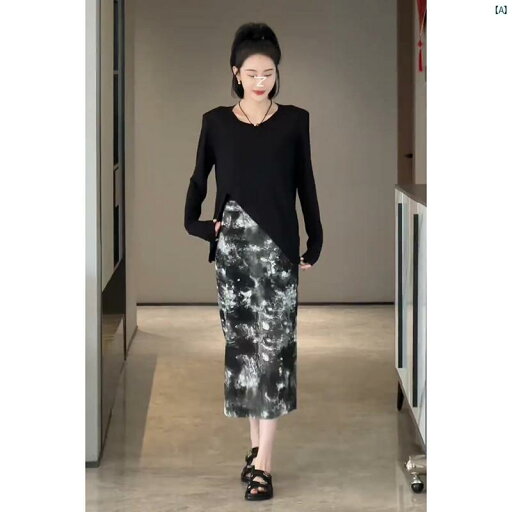 レディース レディース ファッション 海外 海外ファッション 綺麗 おしゃれ Jiao Siwen 長袖 日焼け防止 トップ インク スカート 春夏 2点セット レディース レディース ファッション 海外 海外ファッション 綺麗 おしゃれ Jiao Siwen 長袖 日焼け防止 トップ インク スカート 春夏 2点セット