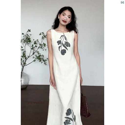 レディース レディース ファッション 海外 海外ファッション 綺麗 おしゃれ 春 華 レトロ リネン プリント ノースリーブベスト ドレス 夏 通勤 ロング スカート レディース レディース ファッション 海外 海外ファッション 綺麗 おしゃれ 春 華 レトロ リネン プリント ノースリーブベスト ドレス 夏 通勤 ロング スカート