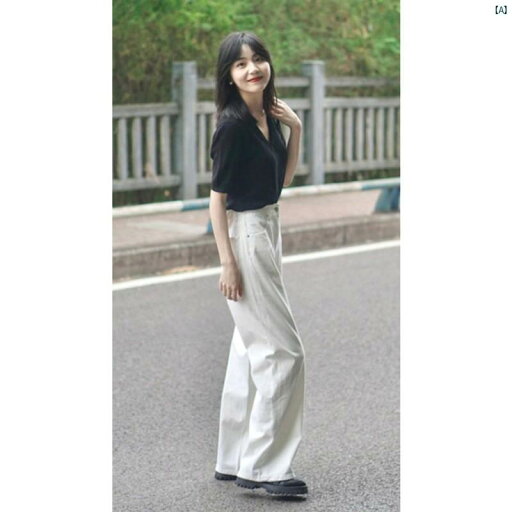 レディース ファッション おしゃれ 海外風 レディース ホワイト ジーンズ 夏 薄手 ハイウエスト ストレート パンツ ワイド レッグ ドレープ ハイエンド カジュアル スーツ レディース ファッション おしゃれ 海外風 レディース ホワイト ジーンズ 夏 薄手 ハイウエスト ストレート パンツ ワイド レッグ ドレープ ハイエンド カジュアル スーツ