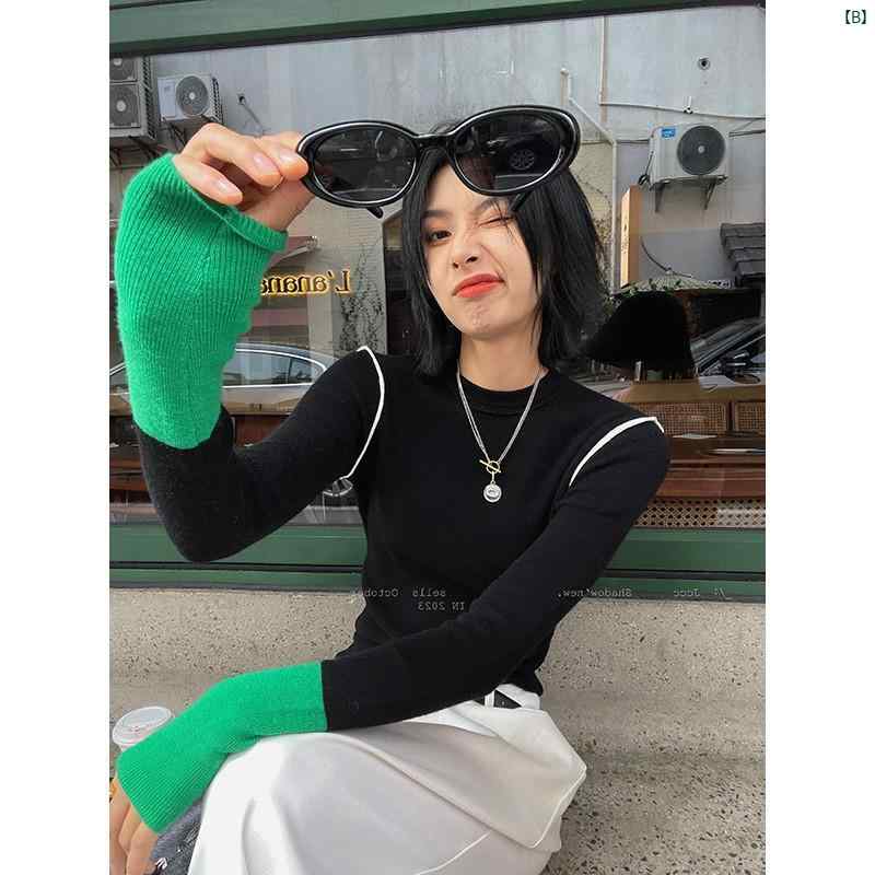 レディース　ファッション　おしゃれ　海外風　レディース 秋冬 ぴったり シック 美しい ボトムス シャツ 右 肩 ニット トップ 合わせて 着用 す