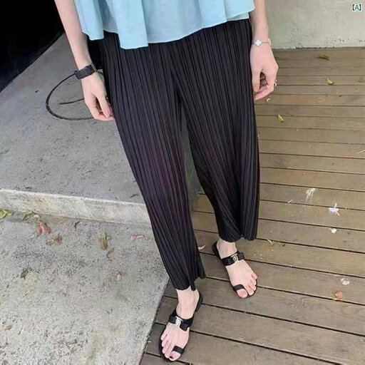 レディース ファッション おしゃれ 海外風 レディース 涼しげ プリーツ パンツ 夏用 薄手 ストレート 冷感 ワイド レッグ カジュアル ドレープ ライフ 九分丈 レディース ファッション おしゃれ 海外風 レディース 涼しげ プリーツ パンツ 夏用 薄手 ストレート 冷感 ワイド レッグ カジュアル ドレープ ライフ 九分丈