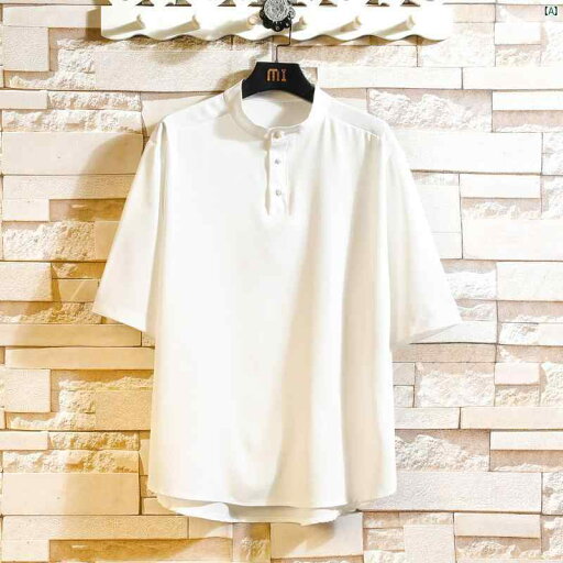 リネン 半袖 メンズ 薄手 夏 Tシャツ 中華風 冷感 大きいサイズ スーツ 漢服 シャツ リネン 半袖 メンズ 薄手 夏 Tシャツ 中華風 冷感 大きいサイズ スーツ 漢服 シャツ