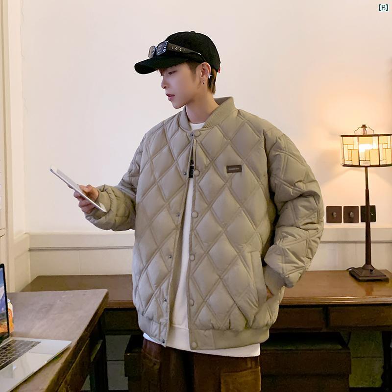 コットン コート メンズカジュアル コットンコート 冬 厚手 スタンドカラー ベースボール カラー ジャケット