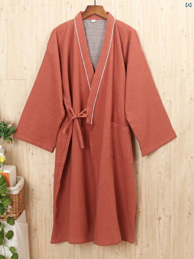メンズレディース カップル ジャカード 菱形 パターン アンティーク 漢服 ミドル丈 ネグリジェ コットン 二重 ガーゼ 着物 浴衣 メンズレディース カップル ジャカード 菱形 パターン アンティーク 漢服 ミドル丈 ネグリジェ コットン 二重 ガーゼ 着物 浴衣