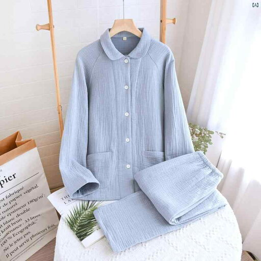秋冬 厚手 コットン 4 層 ガーゼ カップル パジャマ カーディガン 長袖 パンツ メンズレディース ホーム 服 セット 秋冬 厚手 コットン 4 層 ガーゼ カップル パジャマ カーディガン 長袖 パンツ メンズレディース ホーム 服 セット