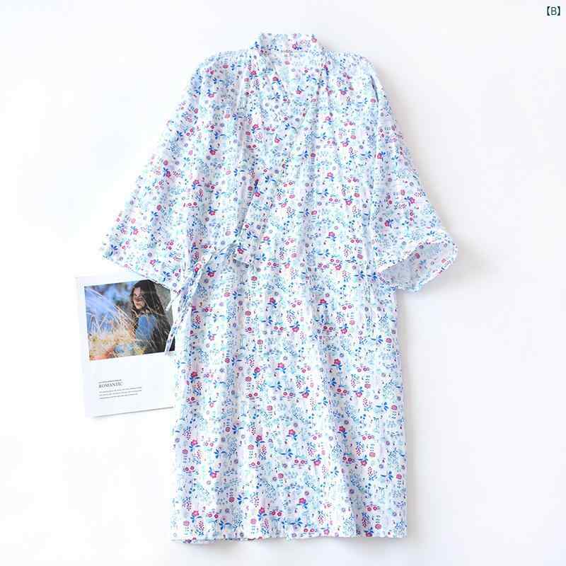 着物 パジャマ レディース コットン 魅惑的 ホテル バスローブ 春秋 薄手 レース 学生 ネグリジェ かわいい
