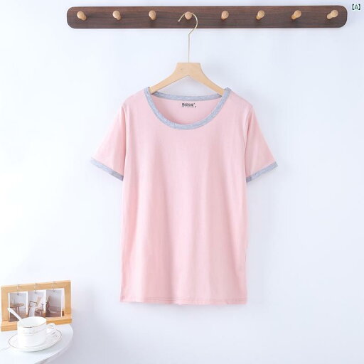 コットン ラウンドネック 半袖 Tシャツ レディース 夏 無地 ベーシック トップ カジュアル スポーツ 大きいサイズ パジャマ コットン ラウンドネック 半袖 Tシャツ レディース 夏 無地 ベーシック トップ カジュアル スポーツ 大きいサイズ パジャマ