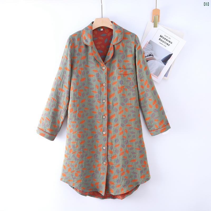 コットン ナイトガウン レディース 夏 ミドル丈 二層 ガーゼ ホーム スカート カーディガン 牧歌的 花 刺繍