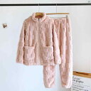 メンズレディース 秋冬 フランネル パジャマ スタンドカラー ジッパー ホーム 服 大きいサイズ プラス チェック柄 カップル 暖かい コーラル ベルベット