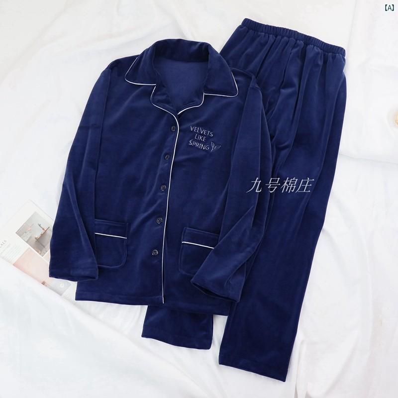 秋冬 カップル アイランド ベルベット 長袖 レディース 裏起毛 厚手 刺繍 メンズ 大きいサイズ 両面 ストレッチ ホーム 服