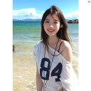 レディース レディース アーバンファッション モダンファッション 海外 欧州 個性的 アーバン なで肩 半袖 Tシャツ 夏 アメリカン シック スタイリッシュ ガール ストラップレス 魅惑的 トップ