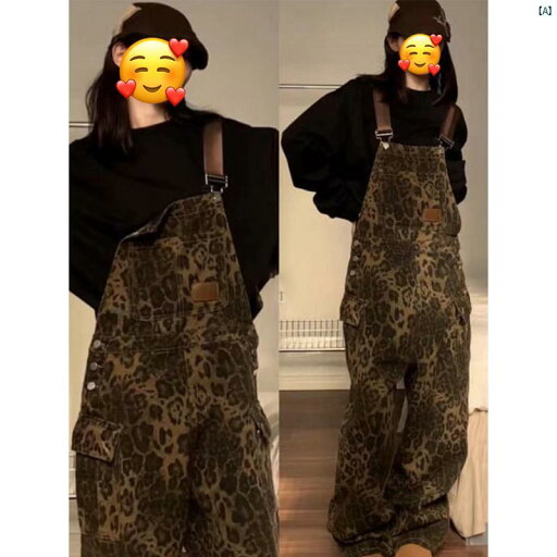 レディース レディース アーバンファッション モダンファッション 海外 欧州 個性的 アーバン アメリカン レトロ ストリート ヒョウ柄 デニムオーバーオール 夏 春秋 ストレート パンツ レディース レディース アーバンファッション モダンファッション 海外 欧州 個性的 アーバン アメリカン レトロ ストリート ヒョウ柄 デニムオーバーオール 夏 春秋 ストレート パンツ