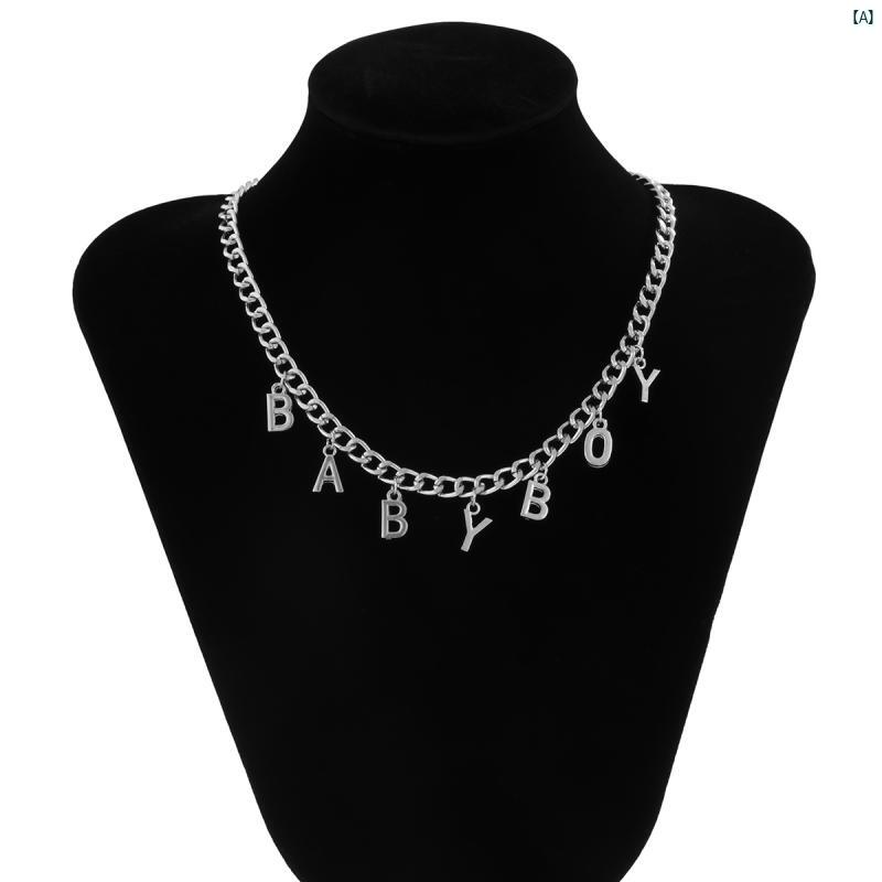 アメリカ in レイ ヤード キューバ チェーン ネックレス ライト BANYBOY レター ペンダント