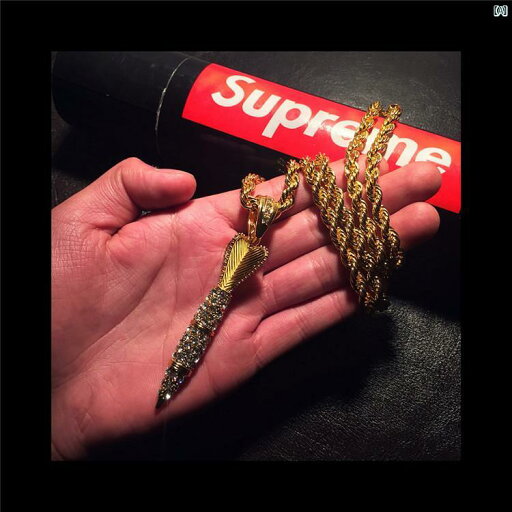 ハンドセット ロケット ヘッド ゴールド ネックレス ヒップ ホップ ハンドセット ロケット ヘッド ゴールド ネックレス ヒップ ホップ