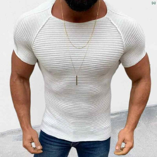 メンズ 海外ファッション 春夏 アメリカ 無地 半袖 セーター メンズ ラウンドネック スリム Tシャツ メンズ 海外ファッション 春夏 アメリカ 無地 半袖 セーター メンズ ラウンドネック スリム Tシャツ
