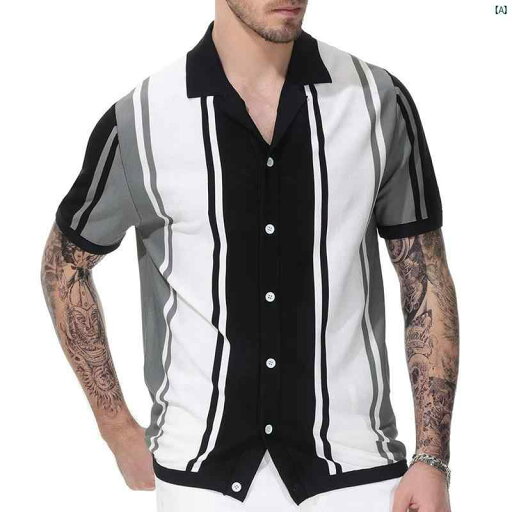 メンズ 海外ファッション 紳士服 ニット ストライプ カジュアル カーディガン 夏 半袖 Tシャツ ポロシャツ メンズ 男性 メンズ 海外ファッション 紳士服 ニット ストライプ カジュアル カーディガン 夏 半袖 Tシャツ ポロシャツ メンズ 男性