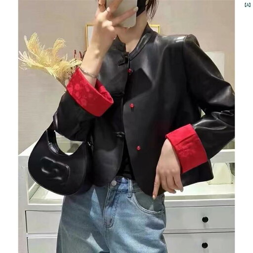 レディース 冬 ファッション アーバンファッション おしゃれ 中華風 レザージャケット 春 ファッション カジュアル バックル スリム トップ ショート レディース 冬 ファッション アーバンファッション おしゃれ 中華風 レザージャケット 春 ファッション カジュアル バックル スリム トップ ショート