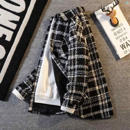 小柄 香り チェック柄 織り シャツ ジャケット メンズ カップル ワークジャケット ハイエンド トップ 服 小柄 香り チェック柄 織り シャツ ジャケット メンズ カップル ワークジャケット ハイエンド トップ 服