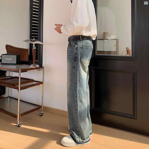 少 高級 パンツ 秋冬 ストレート ジーンズ 韓国 快適 ワイド レッグ 着用 少 高級 パンツ 秋冬 ストレート ジーンズ 韓国 快適 ワイド レッグ 着用