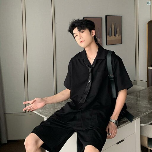 メンズ ファッション おしゃれ 韓国 韓国ファッション アーバン 夏 半袖 シャツ ショート パンツ スーツ ボーイズ ハイエンド カジュアルウェア コンプリートセット メンズ ファッション おしゃれ 韓国 韓国ファッション アーバン 夏 半袖 シャツ ショート パンツ スーツ ボーイズ ハイエンド カジュアルウェア コンプリートセット