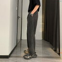 メンズ ファッション おしゃれ 韓国 韓国ファッション アーバン 冷感 クールブラック ジーンズ 夏 薄手 ワイド レッグ パンツ メンズ クリーン フィット ストレート(4)