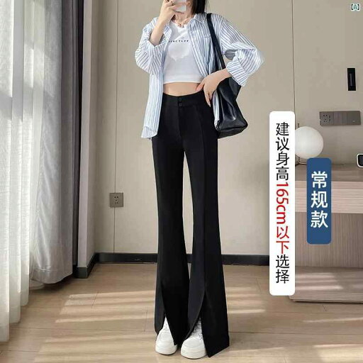 レディース ファッション おしゃれ 韓国 海外ファッション アーバンファッション スリット フレア スーツ パンツ 春秋 ハイウエスト おか コントロール スリム ストレート カジュアル 子供 レディース ファッション おしゃれ 韓国 海外ファッション アーバンファッション スリット フレア スーツ パンツ 春秋 ハイウエスト おか コントロール スリム ストレート カジュアル 子供