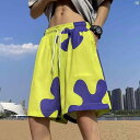 メンズ 韓国 オルチャンファッション ストリート パトリック スター ショート パンツ 夏 薄手 ゆったり パジャマ スポンジボブ カジュアル カップル ビーチ
