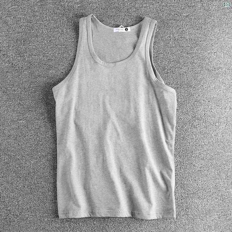 メンズ　ファッション　　大人ファッション アメリカ シンプル 春秋 メンズ ベース スウェットベスト スポーツ カジュアル ノースリーブ チョッキ Tシャツ