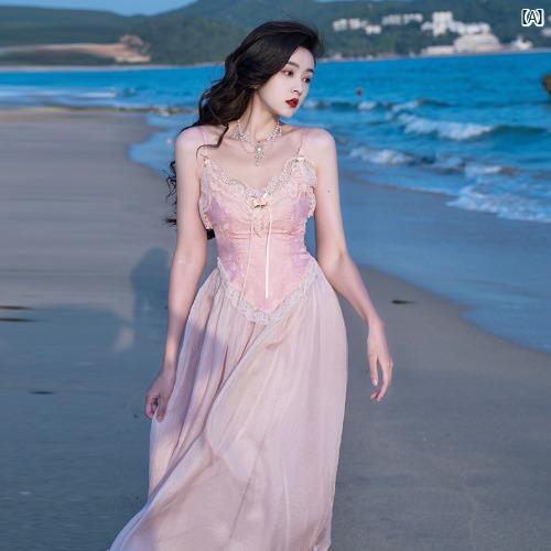 レディース ドレス 海外 ファッション 海外風 フレンチフライ ストリート ティーブレイク中 プリンセス ドレス 甘 酸っぱい ピンクローズ サスペンダー レディース ドレス 海外 ファッション 海外風 フレンチフライ ストリート ティーブレイク中 プリンセス ドレス 甘 酸っぱい ピンクローズ サスペンダー