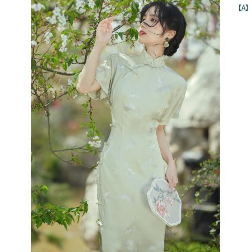 レディース ドレス 海外 ファッション 海外風 グリーン ドレス 高級 夏 フェアリー 若々しい フレッシュ エレガント フル フロント チャイナ レディース ドレス 海外 ファッション 海外風 グリーン ドレス 高級 夏 フェアリー 若々しい フレッシュ エレガント フル フロント チャイナ