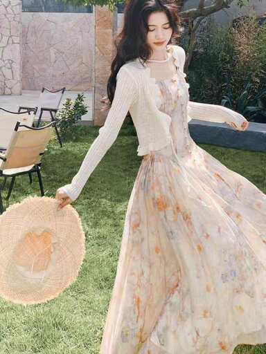 レディース ドレス 海外 ファッション 海外風 ティーブレイク フレンチ スカート フェアリー スーパー 風& スウィート スーツ 花柄 サスペンダー カーディガン 付き 2点セット レディース ドレス 海外 ファッション 海外風 ティーブレイク フレンチ スカート フェアリー スーパー 風& スウィート スーツ 花柄 サスペンダー カーディガン 付き 2点セット