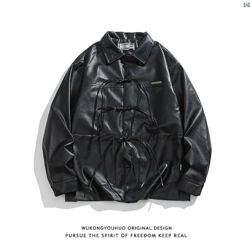 メンズ 海外ファッション PU レザー チュニック ジャケット 男性用 中華風 レトロ バックル ブラック 持って す メンズ 海外ファッション PU レザー チュニック ジャケット 男性用 中華風 レトロ バックル ブラック 持って す
