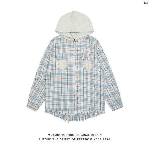 メンズ 海外ファッション 秋 ゆったり カップル ジャケット レディース アメリカ チェック柄 ファー エッジ フード付き 長袖 シャツ メンズ 海外ファッション 秋 ゆったり カップル ジャケット レディース アメリカ チェック柄 ファー エッジ フード付き 長袖 シャツ