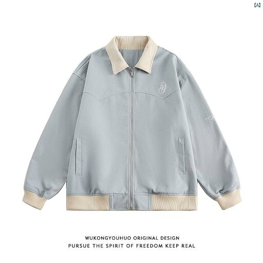 メンズ メンズファッション ファッション ヤング 20代 春秋 レディース アメリカン ジャケット カップル レトロ ゆったり カジュアル す メンズ メンズファッション ファッション ヤング 20代 春秋 レディース アメリカン ジャケット カップル レトロ ゆったり カジュアル す