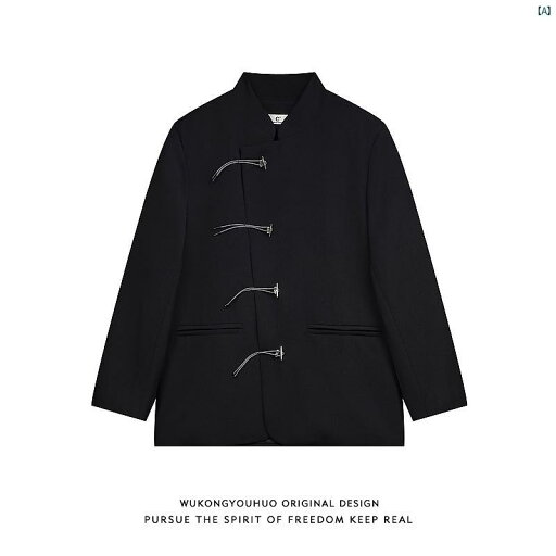 メンズ メンズファッション ファッション ヤング 20代 レディース レトロ ハイエンド 中華風 スタンドカラー スーツ チュニック ジャケット メンズ メンズファッション ファッション ヤング 20代 レディース レトロ ハイエンド 中華風 スタンドカラー スーツ チュニック ジャケット