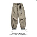 メンズ メンズファッション ファッション ヤング 20代 30代 レトロ 機能的 プリーツ ストレート レッグ スウェットパンツ ストリート ワイド 快適 カジュアル パンツ(4)