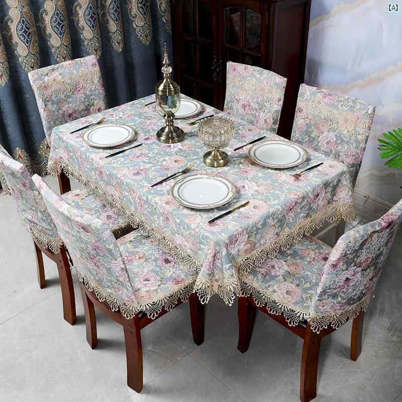 インテリア　インテリアカバー　カバー 生地 テーブル クロス 熱傷 防止 刺繍 北欧 コーヒー 長方形 ホーム ダイニング 椅子 カバー マット
