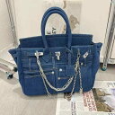レディース バッグ レディースバッグ かわいい 綺麗 イン 垂直 デニム チェーン ポータブル ショルダー クロス ボディバッグ パロディー ズボン ポケット 水平 プラチナ バッグ