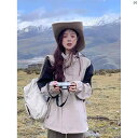 レディース ユニセックス シャカシャカ マウンテンジャケット 登山 かわいい マウンテン レトロ ジャケット 春秋 屋外 防風 防水 スリーインワン 登山 スーツ
