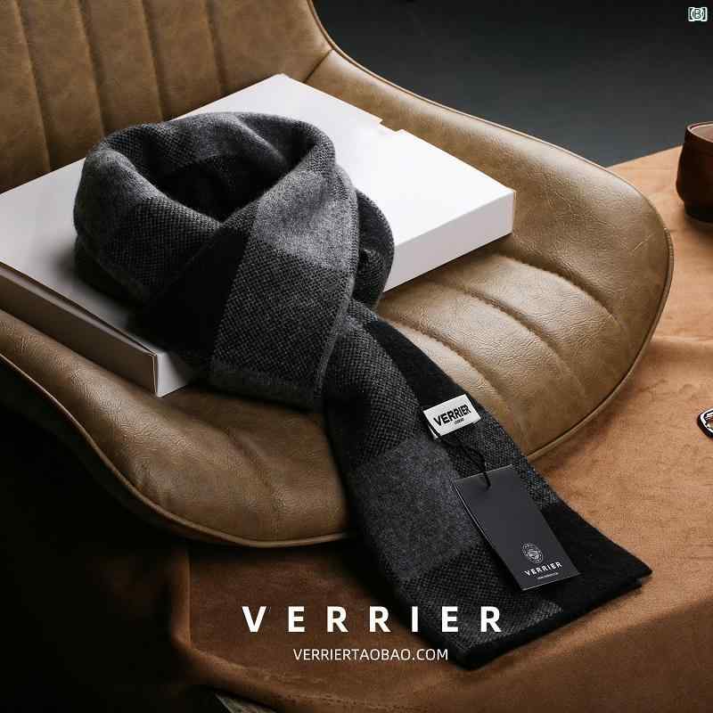 メンズ　男性　ファッション　小物　ファッション雑貨 スカーフ 男性用 冬 ハイエンド ビジネス チェック柄 厚手 暖かい ウール メンズ ギフト ボックス 誕生日