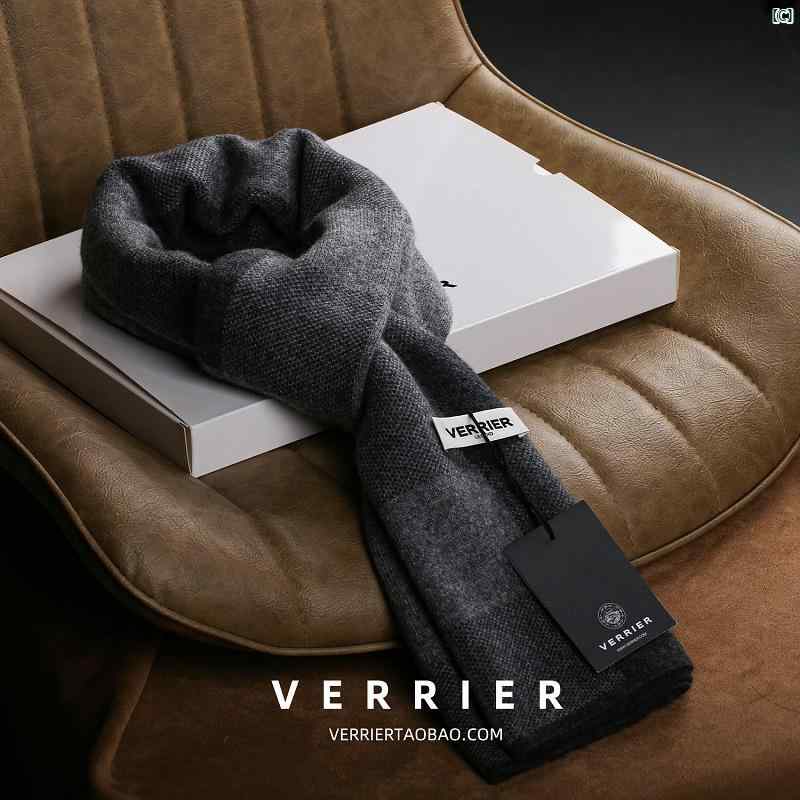 メンズ　男性　ファッション　小物　ファッション雑貨 スカーフ 男性用 冬 ハイエンド ビジネス チェック柄 厚手 暖かい ウール メンズ ギフト ボックス 誕生日