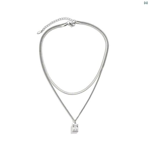 レディース 海外風 ファッションジュエリー モダンネックレス カジュアルアクセサリー プレゼントジュエリー メンズ メンズレディース スクエア フラット スネーク ボーン チェーン 二層 ネックレス アメリカ 軽量 高級 鎖骨 アクセサリー レディース 海外風 ファッションジュエリー モダンネックレス カジュアルアクセサリー プレゼントジュエリー メンズ メンズレディース スクエア フラット スネーク ボーン チェーン 二層 ネックレス アメリカ 軽量 高級 鎖骨 アクセサリー