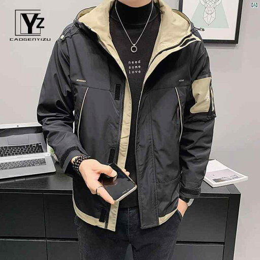 メンズ 海外ファッション ファッション 春秋 業 服 フード付き ジャケット メンズ コットンジャケット メンズカジュアル トップ メンズ 海外ファッション ファッション 春秋 業 服 フード付き ジャケット メンズ コットンジャケット メンズカジュアル トップ