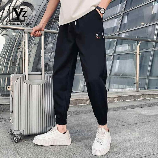 春秋 パンツ 男性用 スリム カジュアル スウェットパンツ レッグ タイ スポーツ 春秋 パンツ 男性用 スリム カジュアル スウェットパンツ レッグ タイ スポーツ