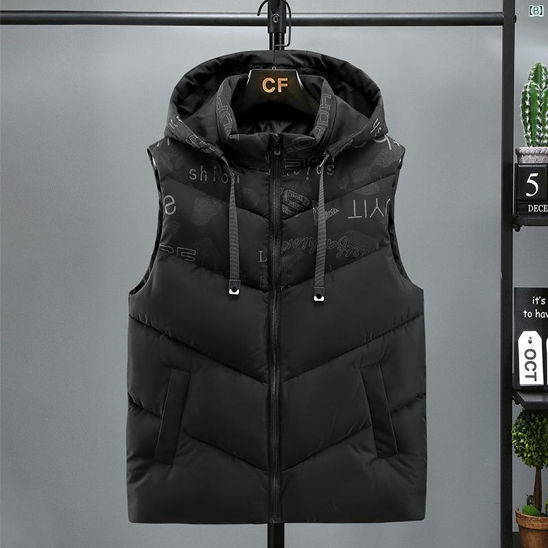 メンズダウン　ダウンジャケット メンズ　メンズファッション 秋冬 ノースリーブ カジュアル ベスト ダウン コットンジャケット 暖かい