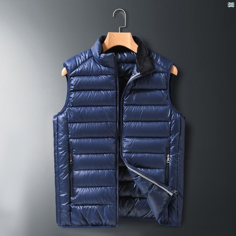 メンズダウン　ダウンジャケット メンズ　メンズファッション ベスト 秋冬 スタンドカラー 軽量 暖かい 韓 国防風 ダウン コットンジャケット チョッキ