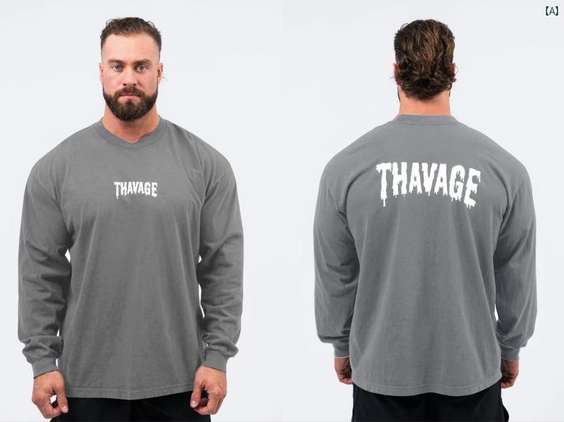 ジム　トレーニング　トレーニング用品 Chris 長袖 コットン ラウンドネック スウェットシャツ メンズレディース フィットネストレーニング アメリカン プルオーバー Tシャツ トップ